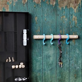 Neon Living - Kapstok 40cm, Beuk/Blauw