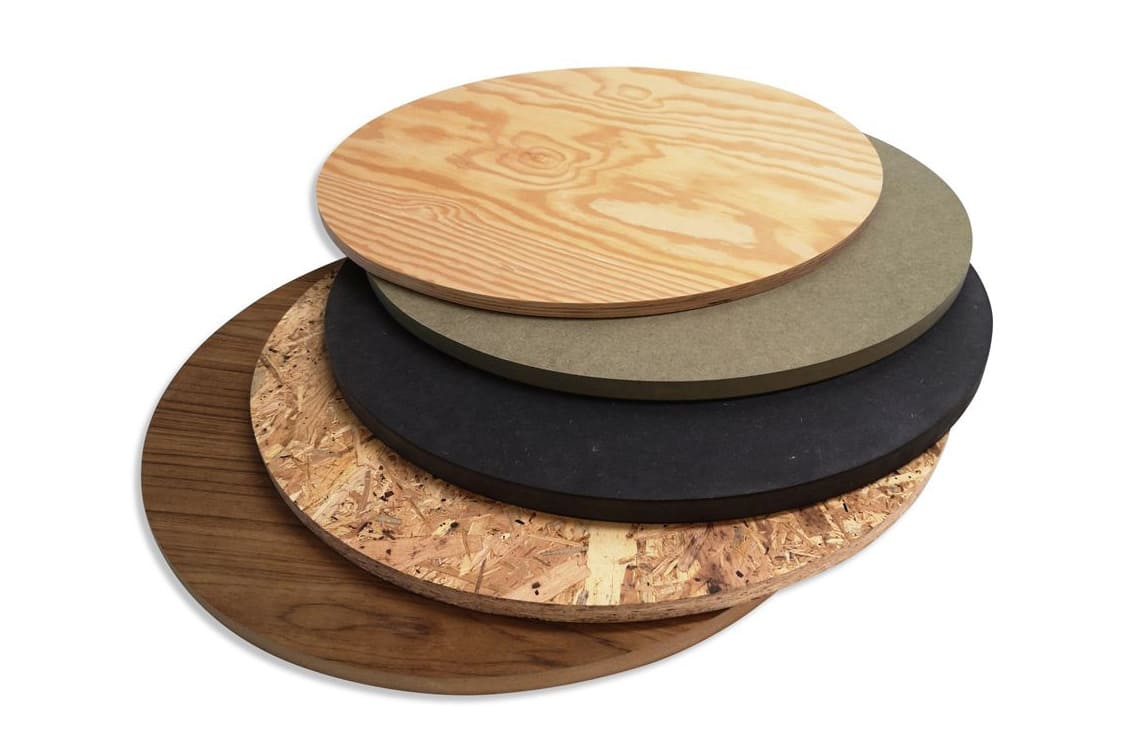 Ronde houten platen
