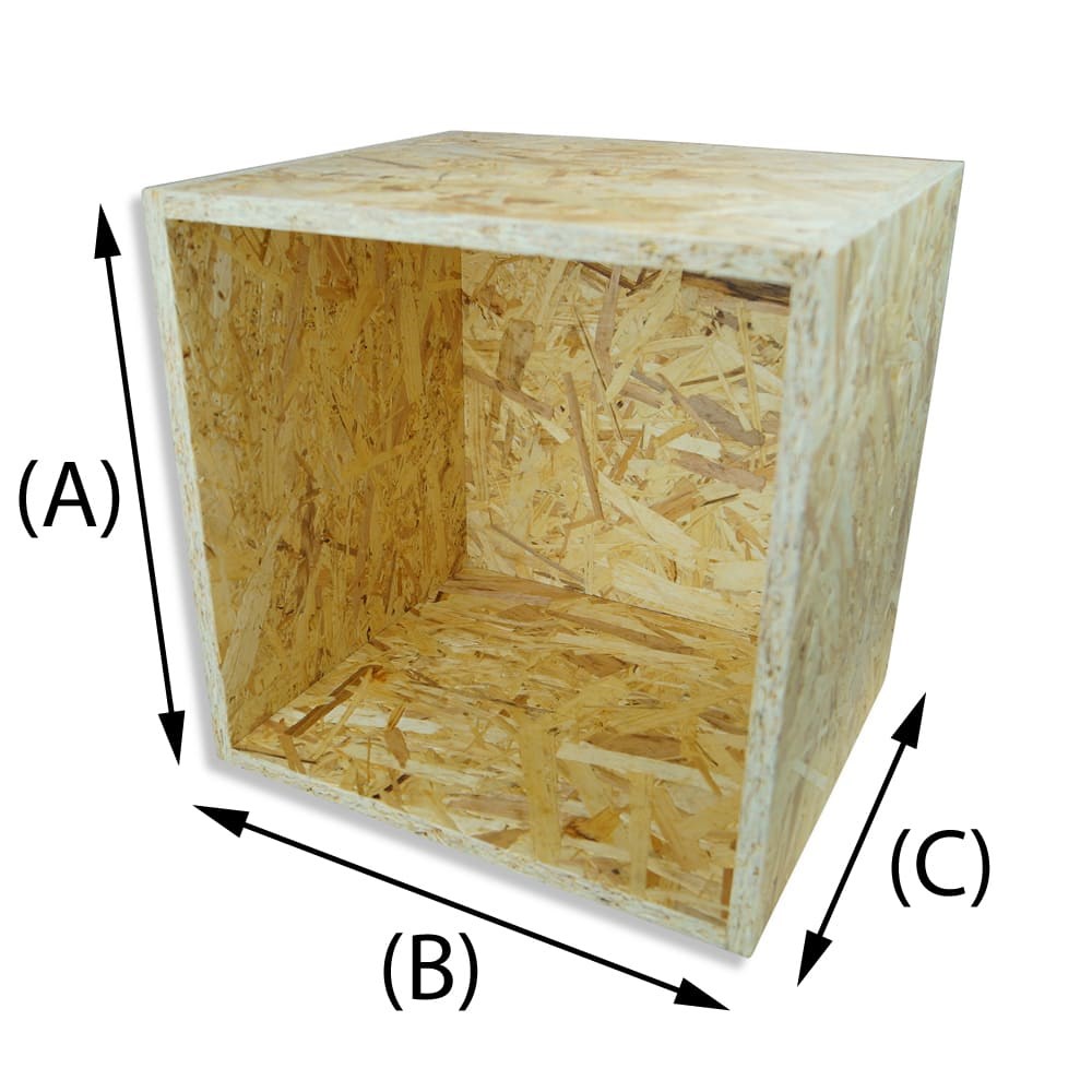 Sanders Onze onderneming karton OSB houten kubussen| Kubus van OSB hout op maat gesneden