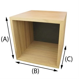 Design houten kubus in walnoot 16mm